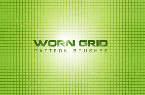 Worn Grid Pattern Brushes