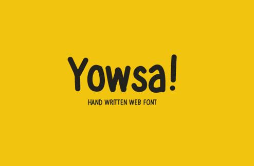 Yowsa - Hand Written Web Font