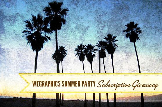 Summer Party Giveaway: Win a FREE One Year Subscription to WeGraphics!