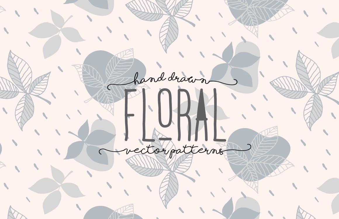 Hand Drawn Floral Vector Patterns