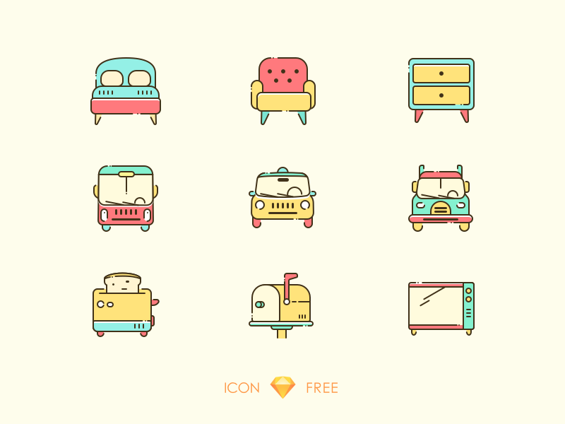 Sunny Morning Sketch Icons