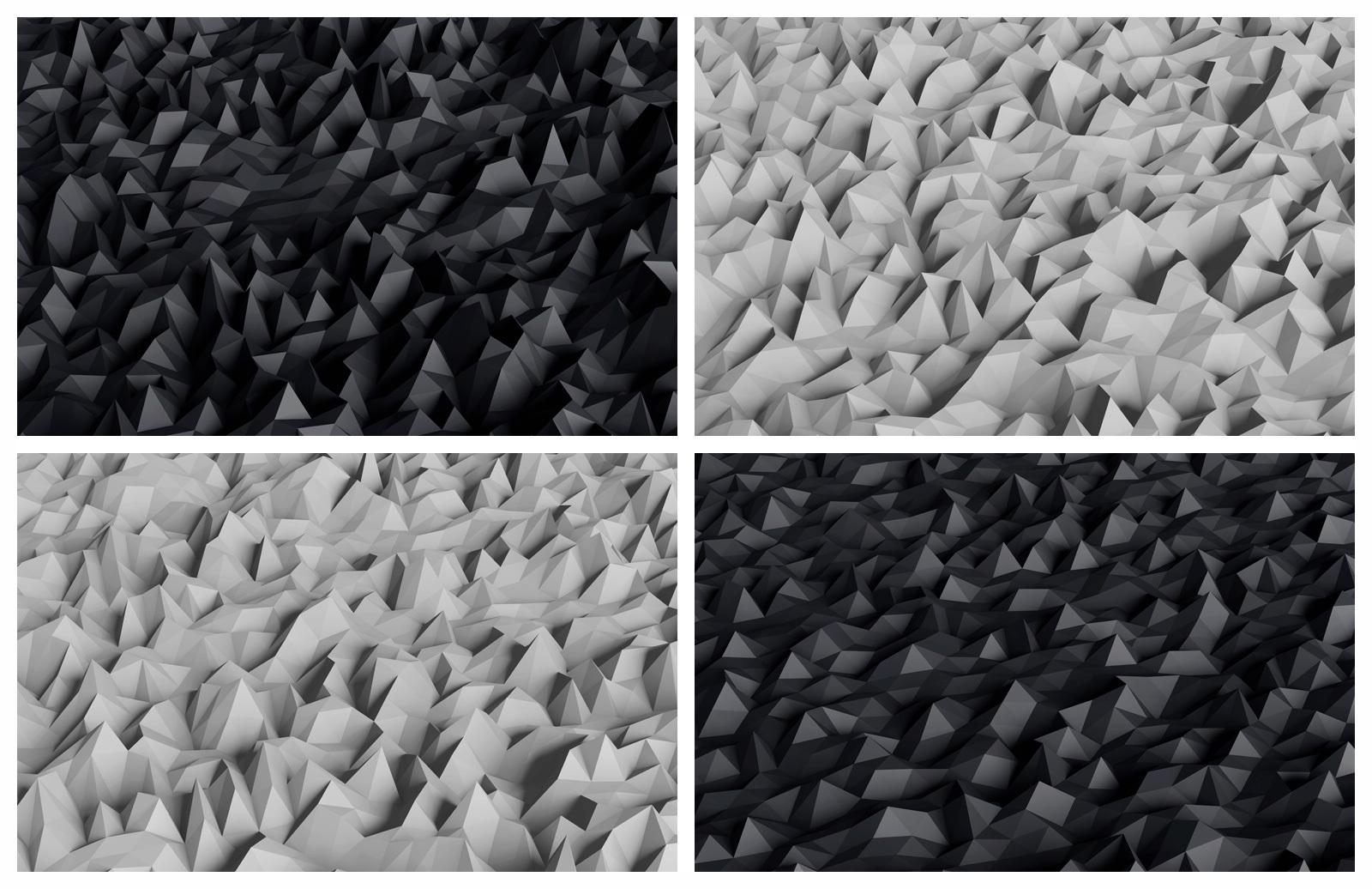 Large 3D Polygonal Backgrounds