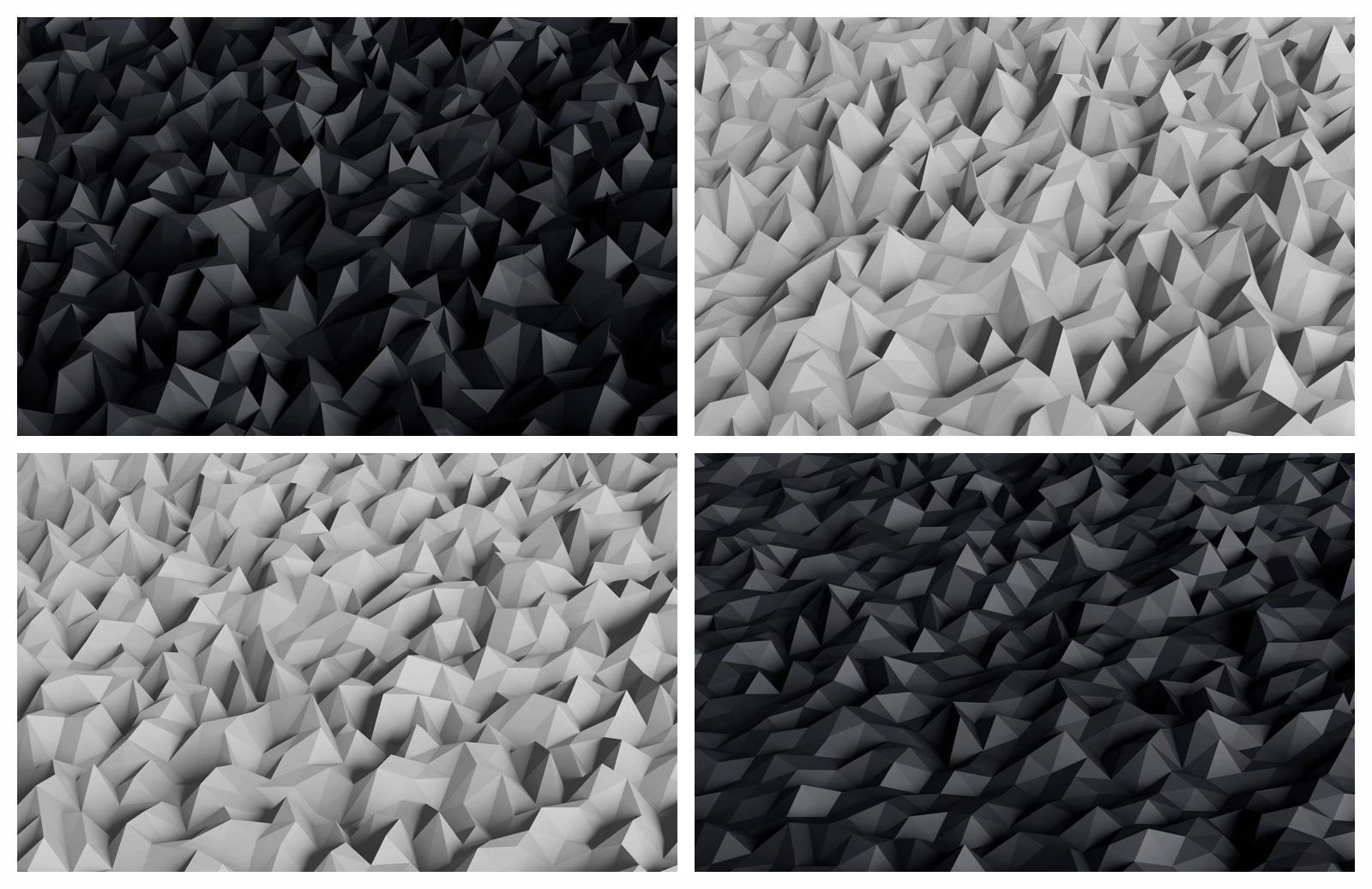 Large 3D Polygonal Backgrounds