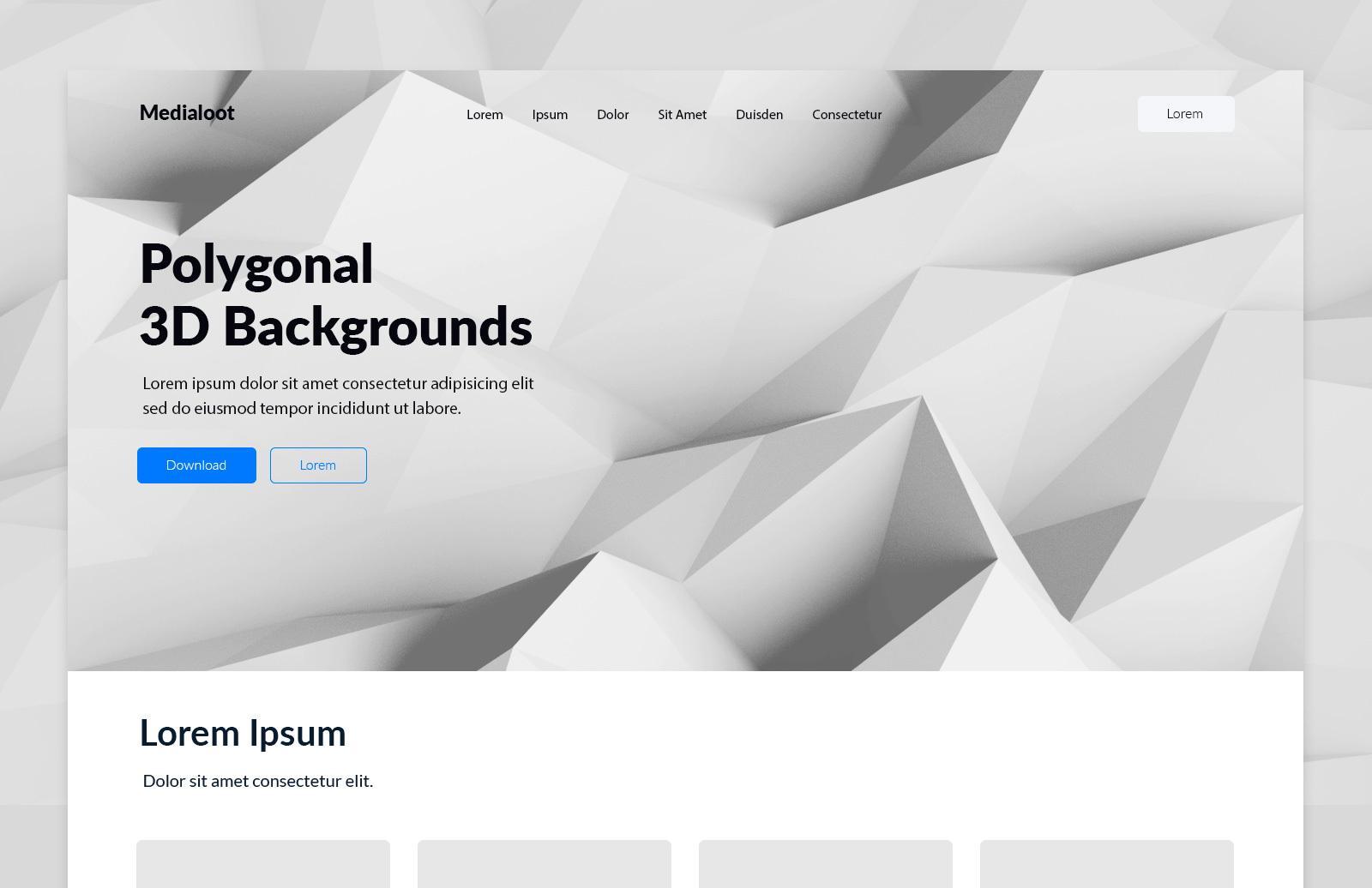 Large 3D Polygonal Backgrounds