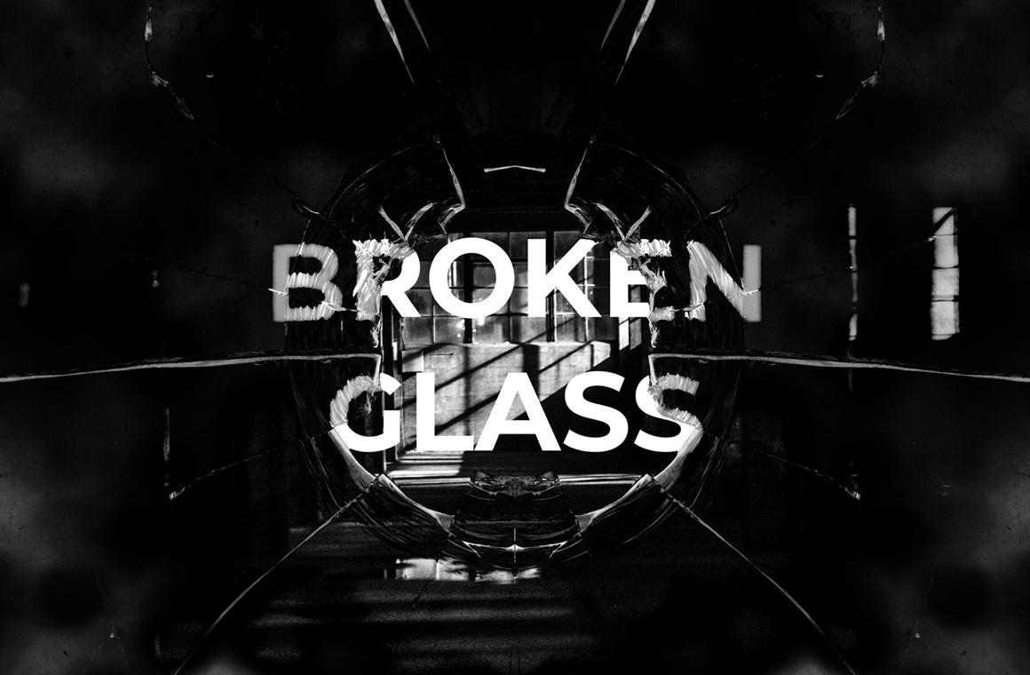 Broken Glass Photo Effect Mockups