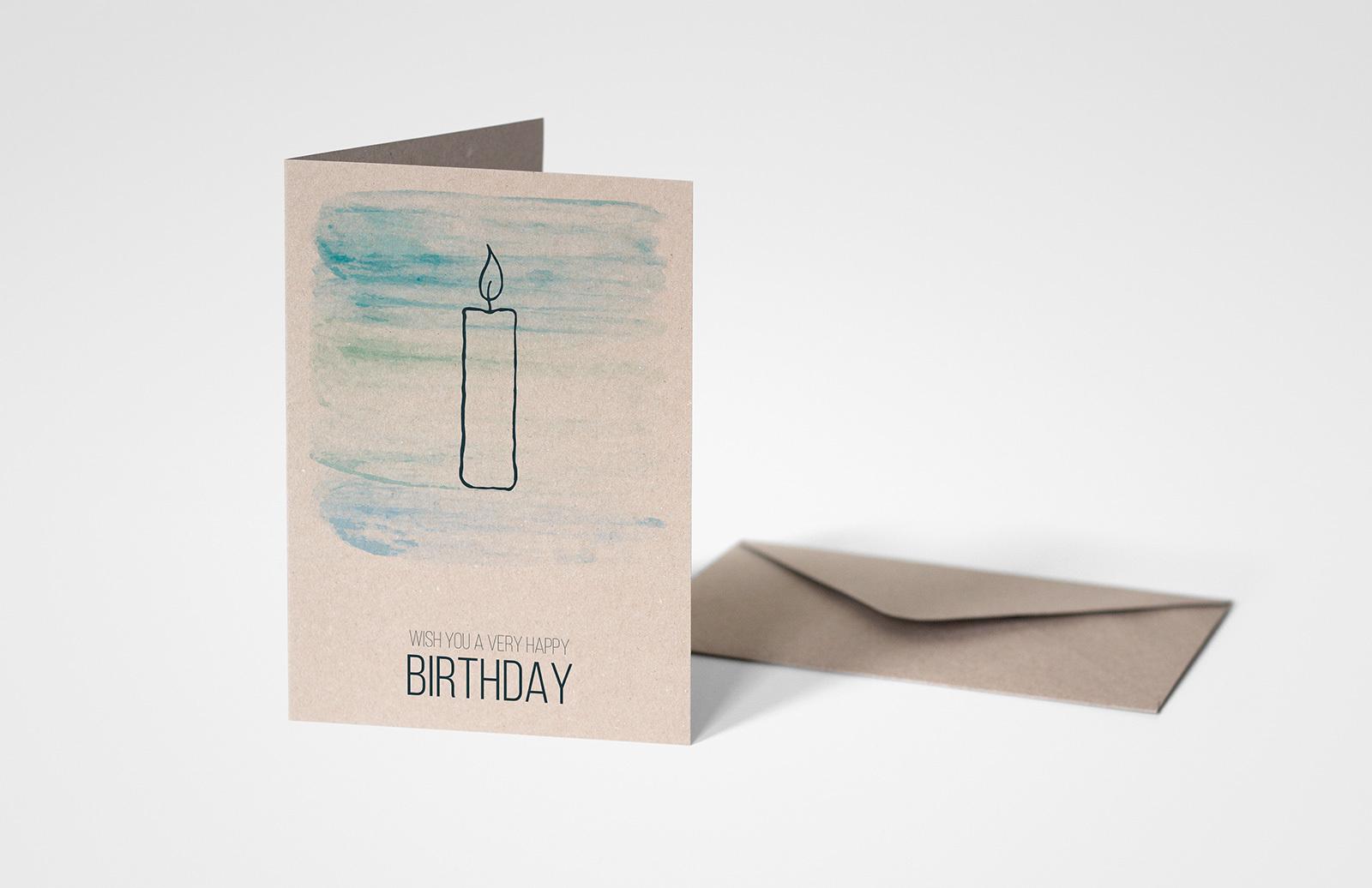 Large Craft Paper Greeting Card Mockup