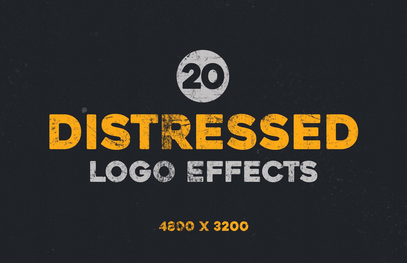 Large Distressed Logo Effects