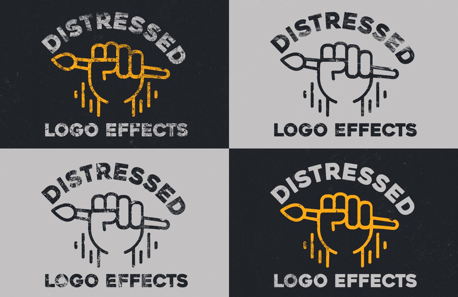 Large Distressed Logo Effects