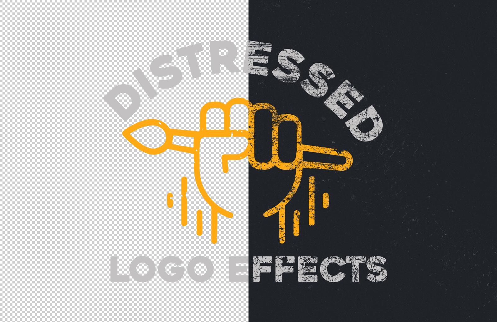 Large Distressed Logo Effects