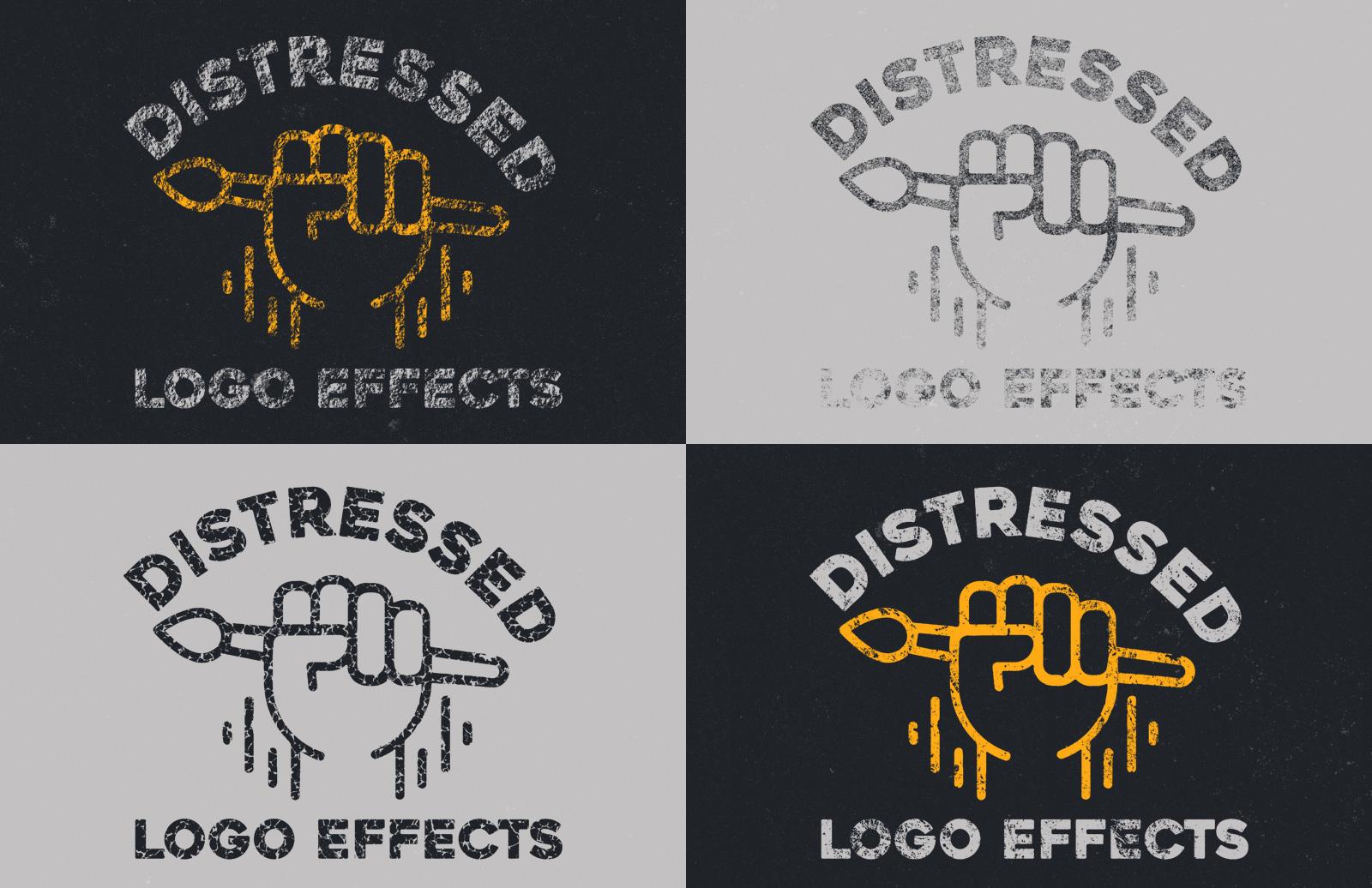 Large Distressed Logo Effects