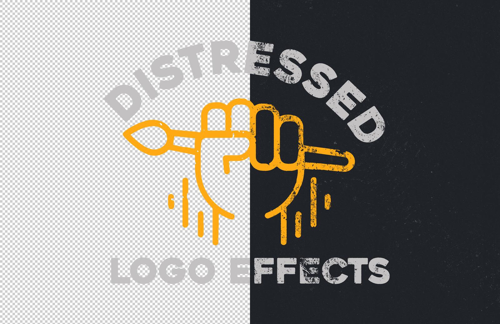 Large Distressed Logo Effects