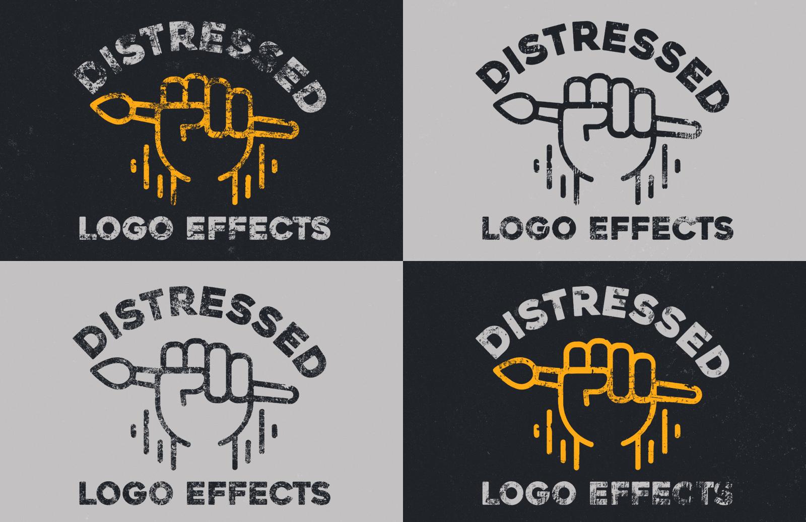Large Distressed Logo Effects