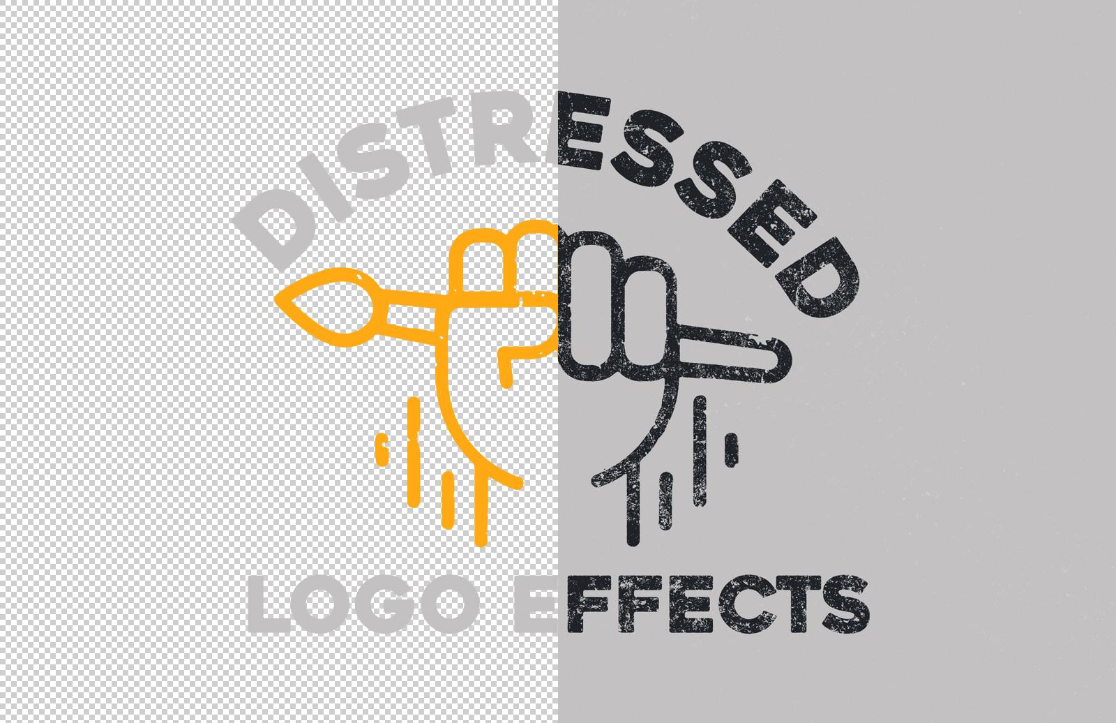 Large Distressed Logo Effects