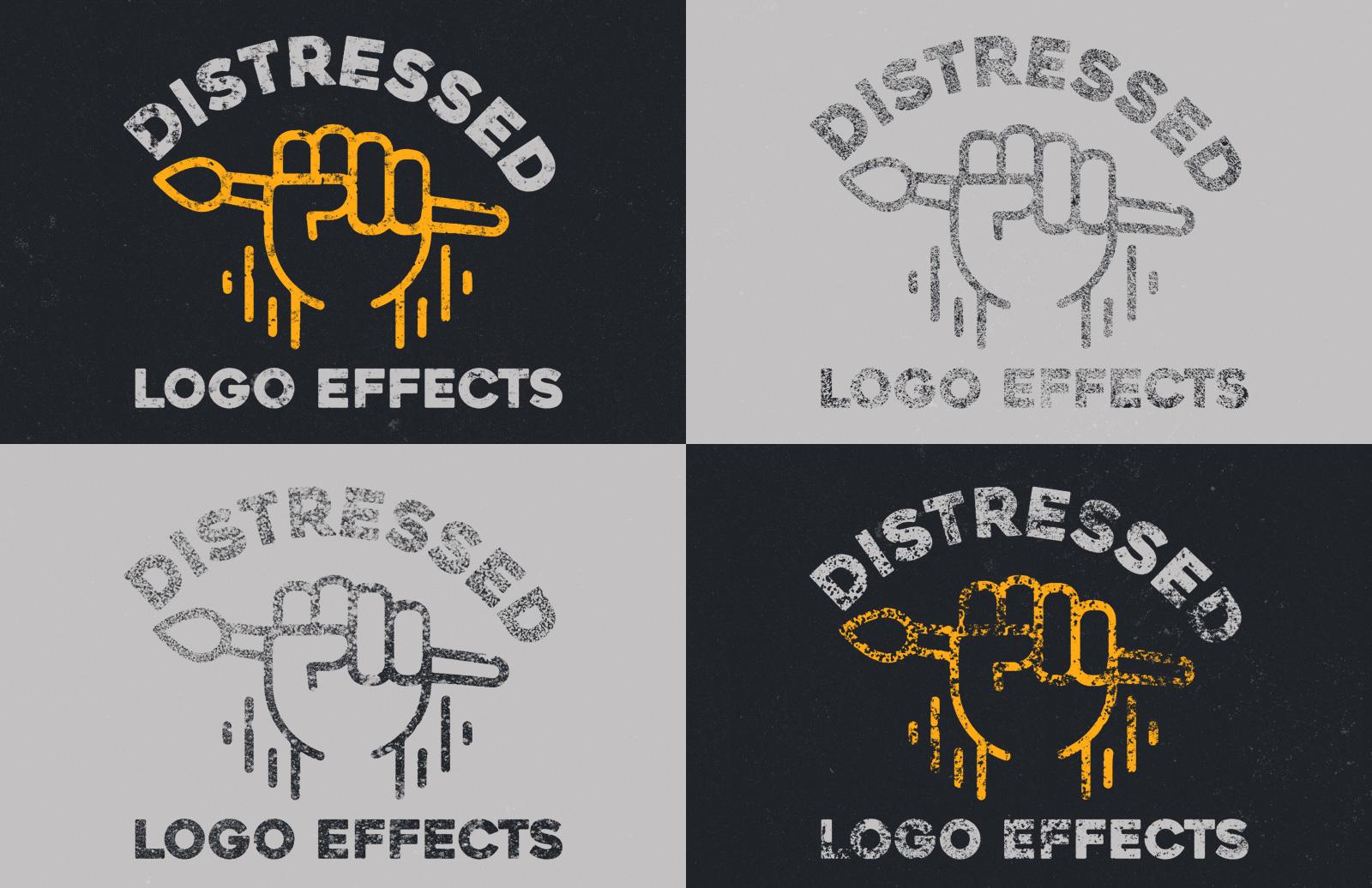 Large Distressed Logo Effects