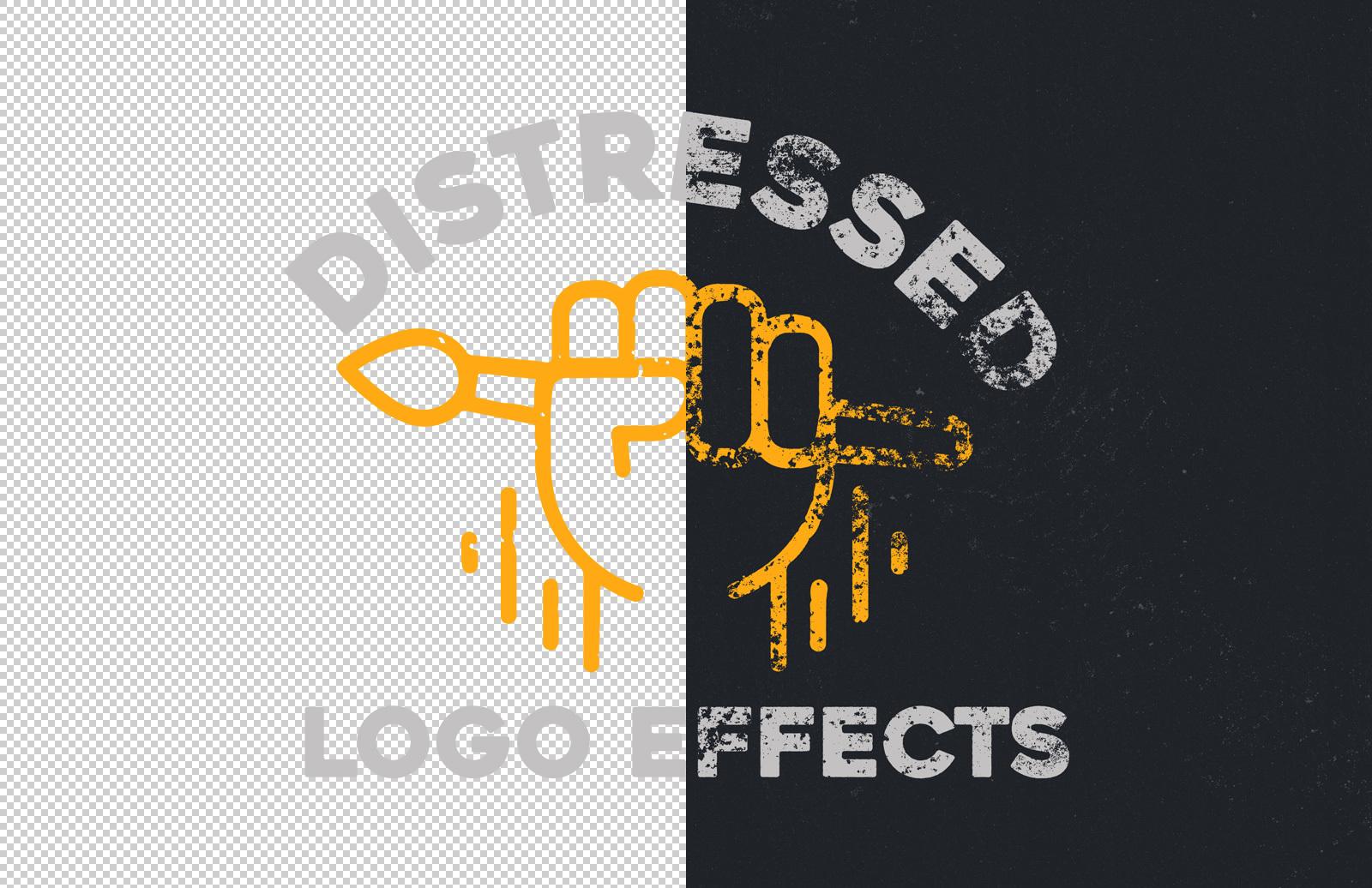 Large Distressed Logo Effects