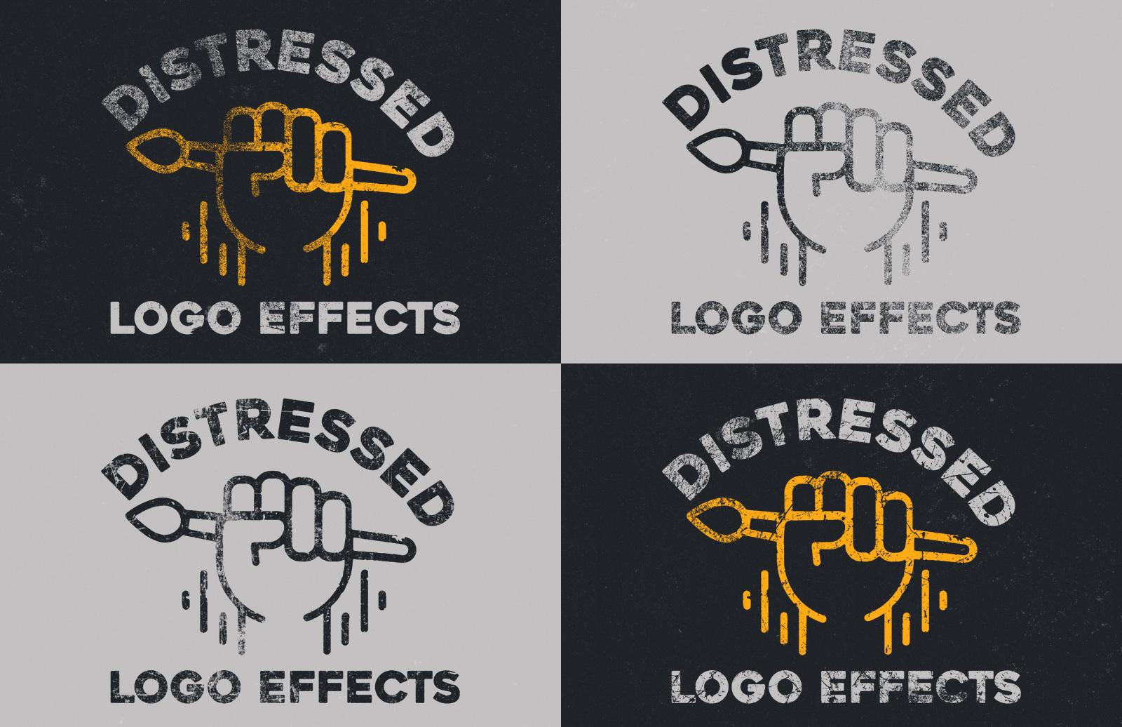 Large Distressed Logo Effects