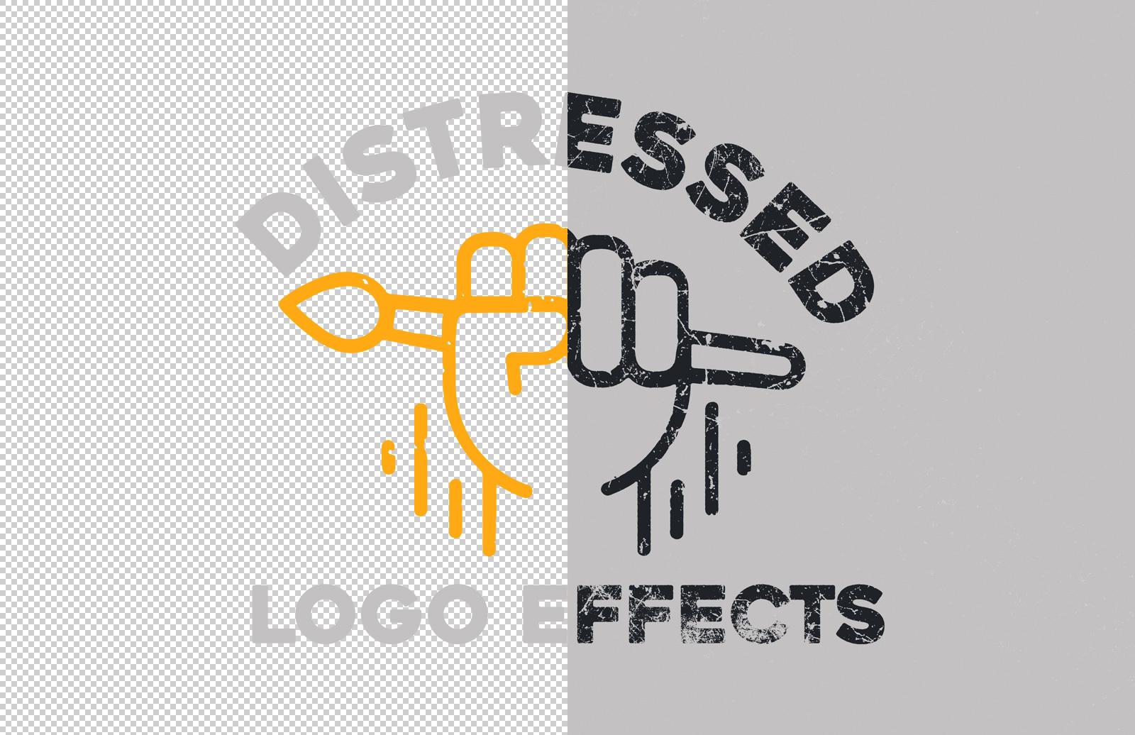 Large Distressed Logo Effects
