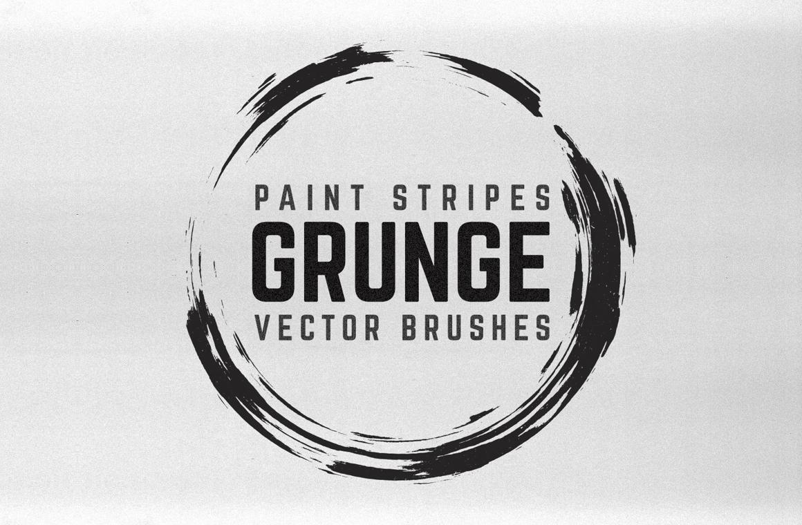 Grunge Paint Stripes Vector Brushes