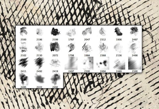 Large Grunge Halftone Pattern Brushes