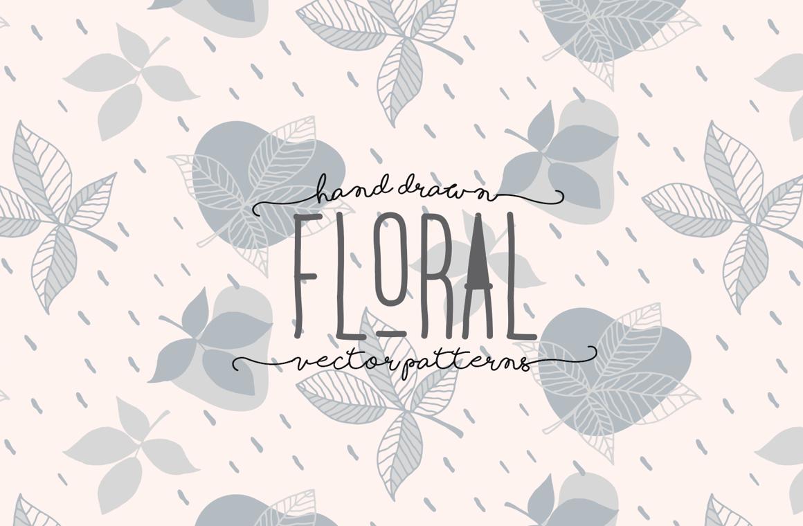 Hand Drawn Floral Vector Patterns