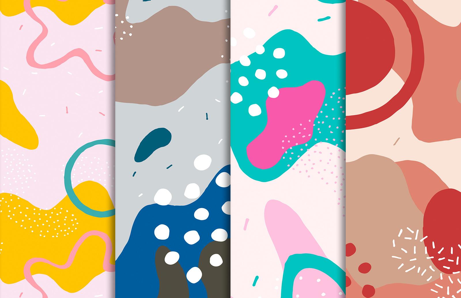 Large Hand Drawn Organic Vector Patterns
