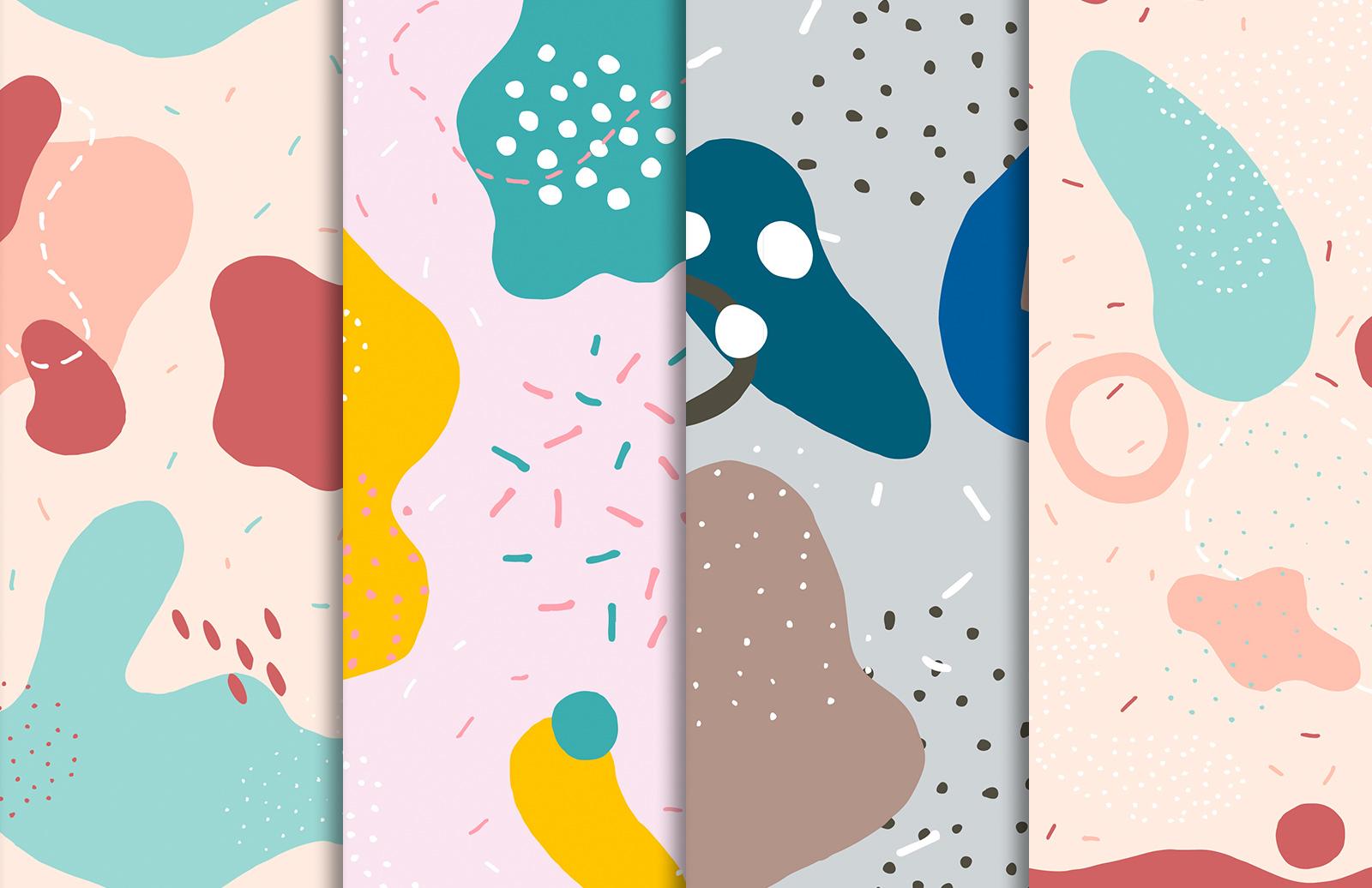 Large Hand Drawn Organic Vector Patterns