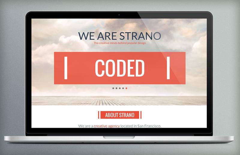 Large Strano: Parallax HTML Template
