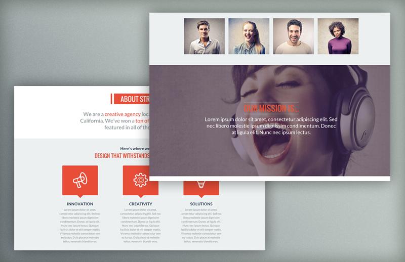 Large Strano: Parallax HTML Template