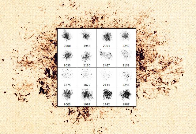 Large Smudges and Smears Photoshop Brush Set