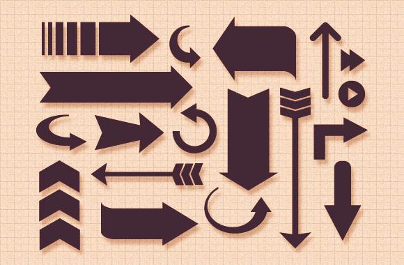 Large Free Vector Arrow Collection