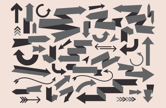 Large Free Vector Arrow Collection