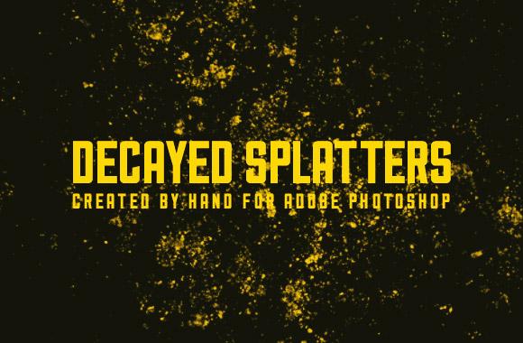 Large Decayed Splatters for Adobe Photoshop
