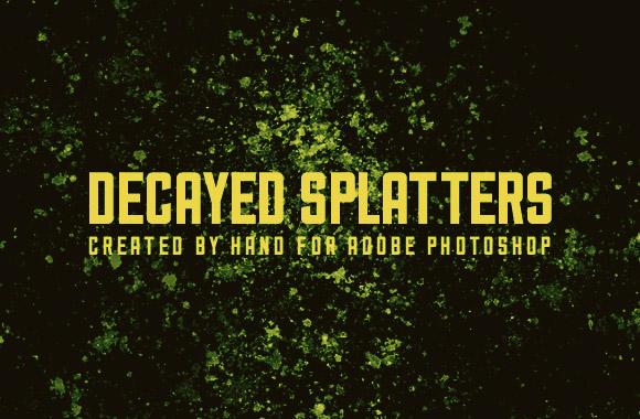 Large Decayed Splatters for Adobe Photoshop