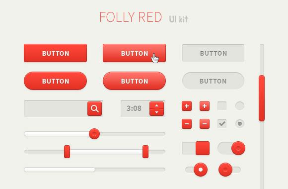 Large Folly Red UI Kit