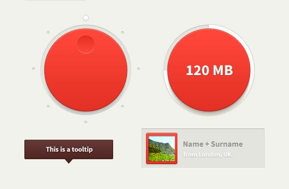 Large Folly Red UI Kit