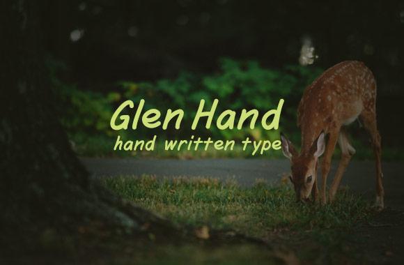 Large Glen Hand Font Face