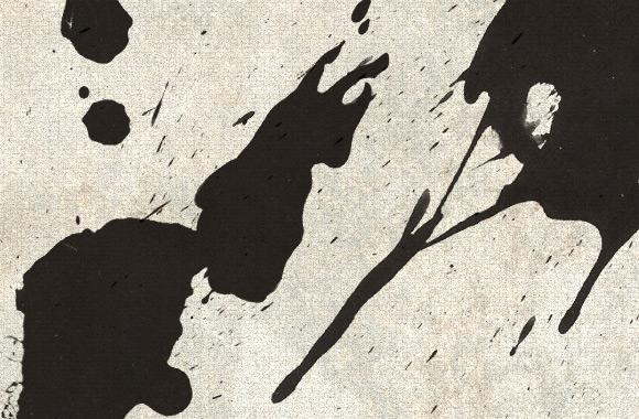 Large Ink Splatter Brushes and Vectors