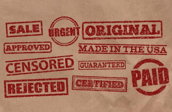 Large Vector Ink Stamps