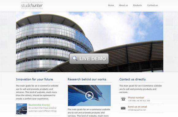 Large Studio Hunter, a business-corporate template
